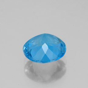 Topázio azul natural 2,11ct, corte redondo, VS