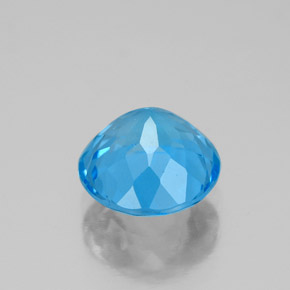 Topázio azul natural 2,43ct, corte redondo, VS-SI