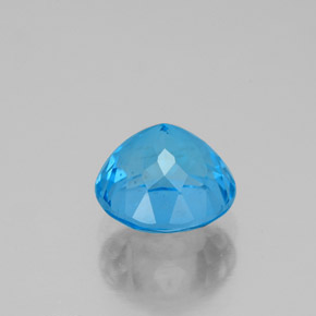 Topázio azul natural 1,94ct, corte redondo, VS