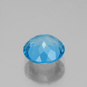 Topázio azul natural 2,12ct, corte redondo, VVS-VS