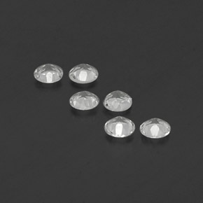 Pedras preciosas de topázio branco natural de  ct, corte redondo, VS