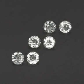 Pedras preciosas de topázio branco natural de  ct, corte redondo, VVS-VS