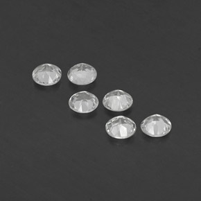 Pedras preciosas de topázio branco natural de  ct, corte redondo, VVS-VS