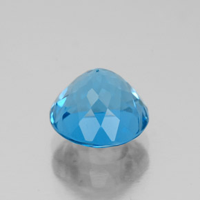 Topázio azul natural 2,78ct, corte redondo, VVS
