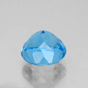 Topázio azul natural 2,85ct, corte redondo, VS