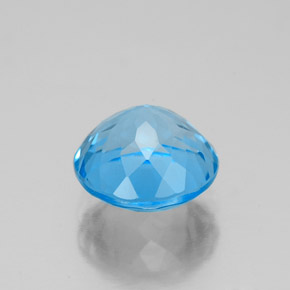 Topázio azul natural 2,63ct, corte redondo, VS