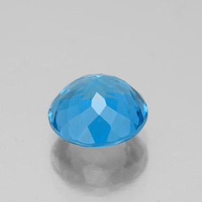 Topázio azul natural 2,54ct, corte redondo, VVS