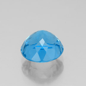 Topázio azul natural 2,64ct, corte redondo, VVS