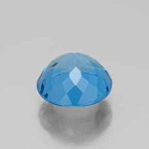 Topázio azul natural 2,67ct, corte redondo, VS
