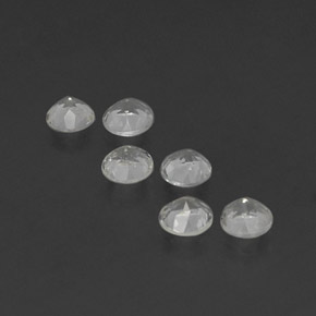 Pedras preciosas de topázio branco natural de  ct, corte redondo, VS