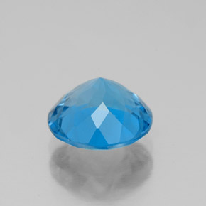 Topázio azul natural 2,26ct, corte redondo, VS