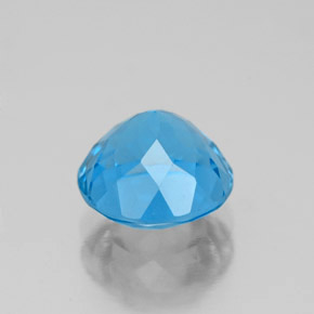 Topázio azul natural 2,51ct, corte redondo, VVS-VS