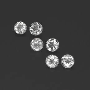 Pedras preciosas de topázio branco natural de  ct, corte redondo, VVS-VS