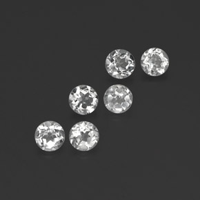 Pedras preciosas de topázio branco natural de  ct, corte redondo, VVS-VS