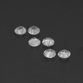 Pedras preciosas de topázio branco natural de  ct, corte redondo, VVS-VS