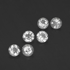Pedras preciosas de topázio branco natural de  ct, corte redondo, VVS-VS