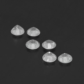 Pedras preciosas de topázio branco natural de  ct, corte redondo, VVS-VS