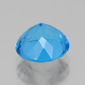 Topázio azul natural 2,32ct, corte redondo, VS