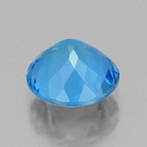 Topázio azul natural 2,44ct, corte redondo, VVS-VS