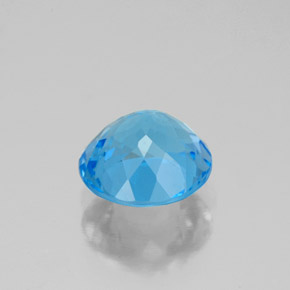 Topázio azul natural 2,39ct, corte redondo, VS