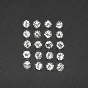 Pedras preciosas de topázio branco natural de  ct, corte redondo, VVS-VS