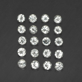 Pedras preciosas de topázio branco natural de  ct, corte redondo, VVS-VS