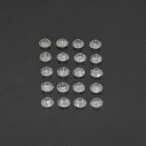 Pedras preciosas de topázio branco natural de  ct, corte redondo, VVS-VS