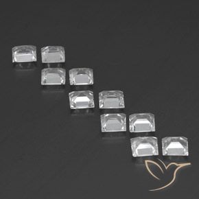 Pedras preciosas de Topázio Branco natural de 7.49 ct, Quadrado, VVS