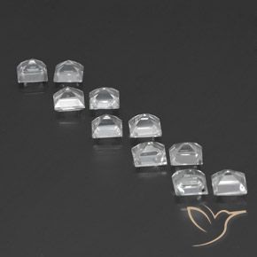 Pedras preciosas de Topázio Branco natural de 7.97 ct, Quadrado, VVS-VS