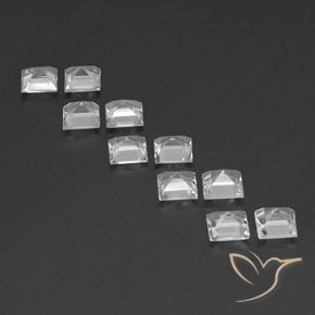 Pedras preciosas de Topázio Branco natural de 7.10 ct, Quadrado, VVS-VS