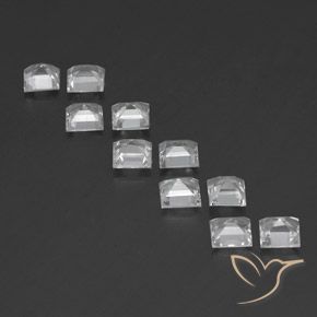Pedras preciosas de Topázio Branco natural de 7.35 ct, Quadrado, VVS-VS