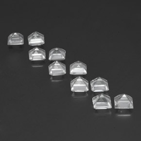 Pedras preciosas de topázio branco natural de 8,32 ct, quadrado, VVS