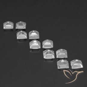 Pedras preciosas de Topázio Branco natural de 8.32 ct, Quadrado, VVS