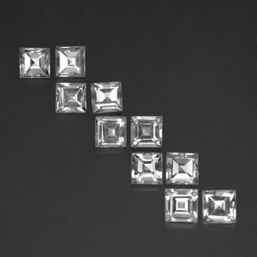 Pedras preciosas de Topázio Branco natural de 7.77 ct, Quadrado, VVS-VS