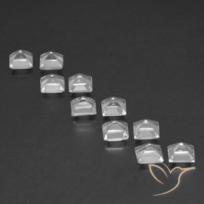 Pedras preciosas de Topázio Branco natural de 7.98 ct, Quadrado, VVS-VS