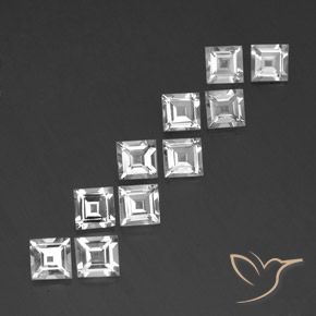 Pedras preciosas de Topázio Branco natural de 7.15 ct, Quadrado, VVS-VS