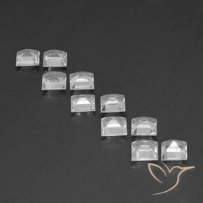 Pedras preciosas de Topázio Branco natural de 7.15 ct, Quadrado, VVS-VS