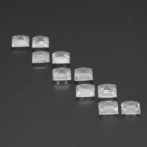 Pedras preciosas de topázio branco natural de 7,41 ct, quadrado, VVS-VS