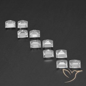 Pedras preciosas de Topázio Branco natural de 7.63 ct, Quadrado, VVS-VS