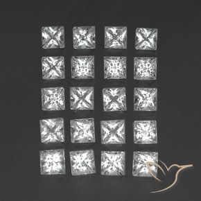 Pedras preciosas de Topázio Branco natural de 4.97 ct, Quadrado, VS-SI