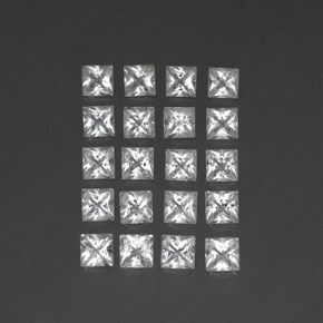 Pedras preciosas de topázio branco natural de 4,91 ct, quadrado, VS-SI
