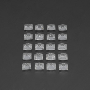 Pedras preciosas de topázio branco natural de 4,91 ct, quadrado, VS-SI