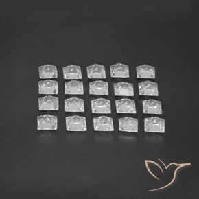 Pedras preciosas de Topázio Branco natural de 5.20 ct, Quadrado, VS