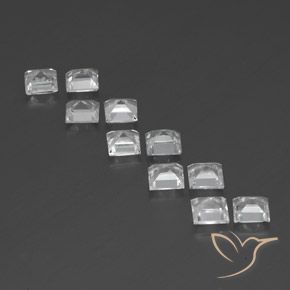 Pedras preciosas de Topázio Branco natural de 8.30 ct, Quadrado, VVS-VS