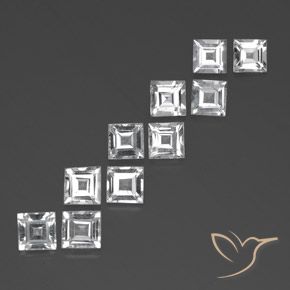 Pedras preciosas de Topázio Branco natural de 7.83 ct, Quadrado, VVS-VS
