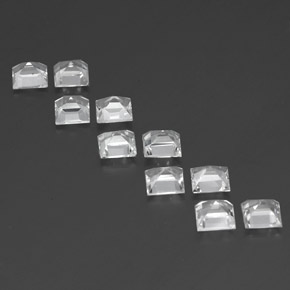 Pedras preciosas de topázio branco natural de  ct, quadrado, VVS-VS