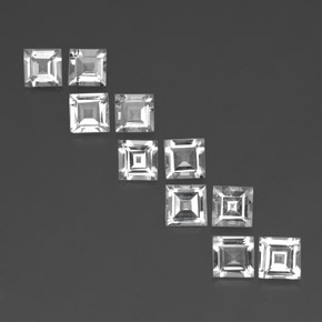 Pedras preciosas de topázio branco natural de  ct, quadrado, VVS-VS