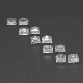 Pedras preciosas de topázio branco natural de 7,92 ct, quadrado, VVS-VS