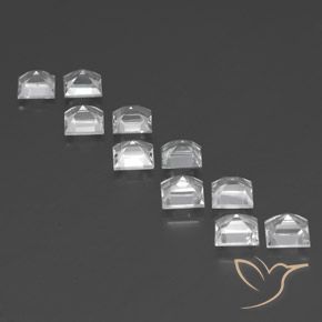Pedras preciosas de Topázio Branco natural de 8.49 ct, Quadrado, VVS-VS