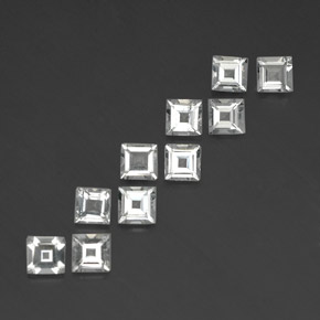 Pedras preciosas de topázio branco natural de  ct, quadrado, VVS-VS
